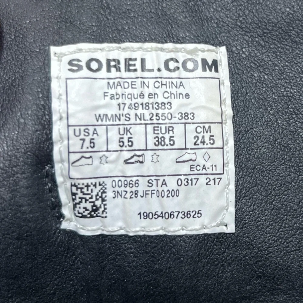 Sorel After Hours Waterproof Leather Wedge Bootie Color Nori NL2550-383 Size 7.5
